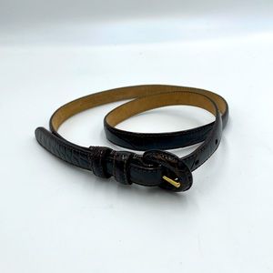 Genuine Alligator Brown Vintage Leather Belt